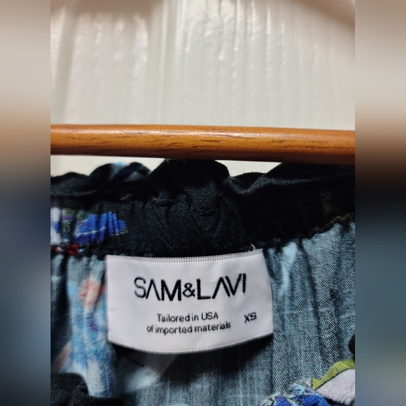 ANTHROPOLOGIE SAM & LAVI OFF THE SHOULDER BIRDS OF PARADISE CARDINALS DRESS XS - Picture 8 of 15